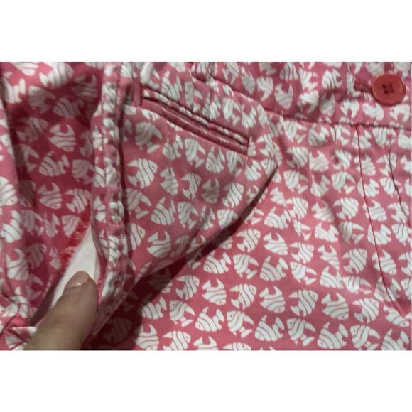 Talbots Shorts Pink with White Angel Fish Pattern Size 8P - Picture 6 of 12